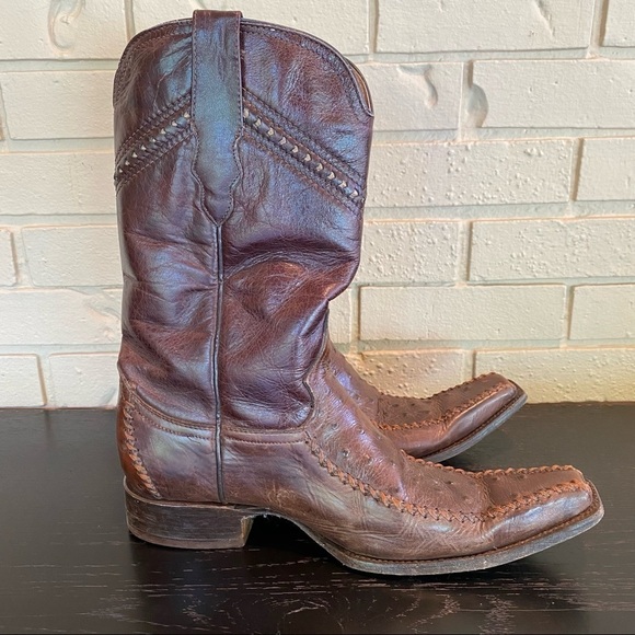 Botas 8 Segundo Leather Western Cowboy Boots US Size 9.5 - Picture 5 of 9